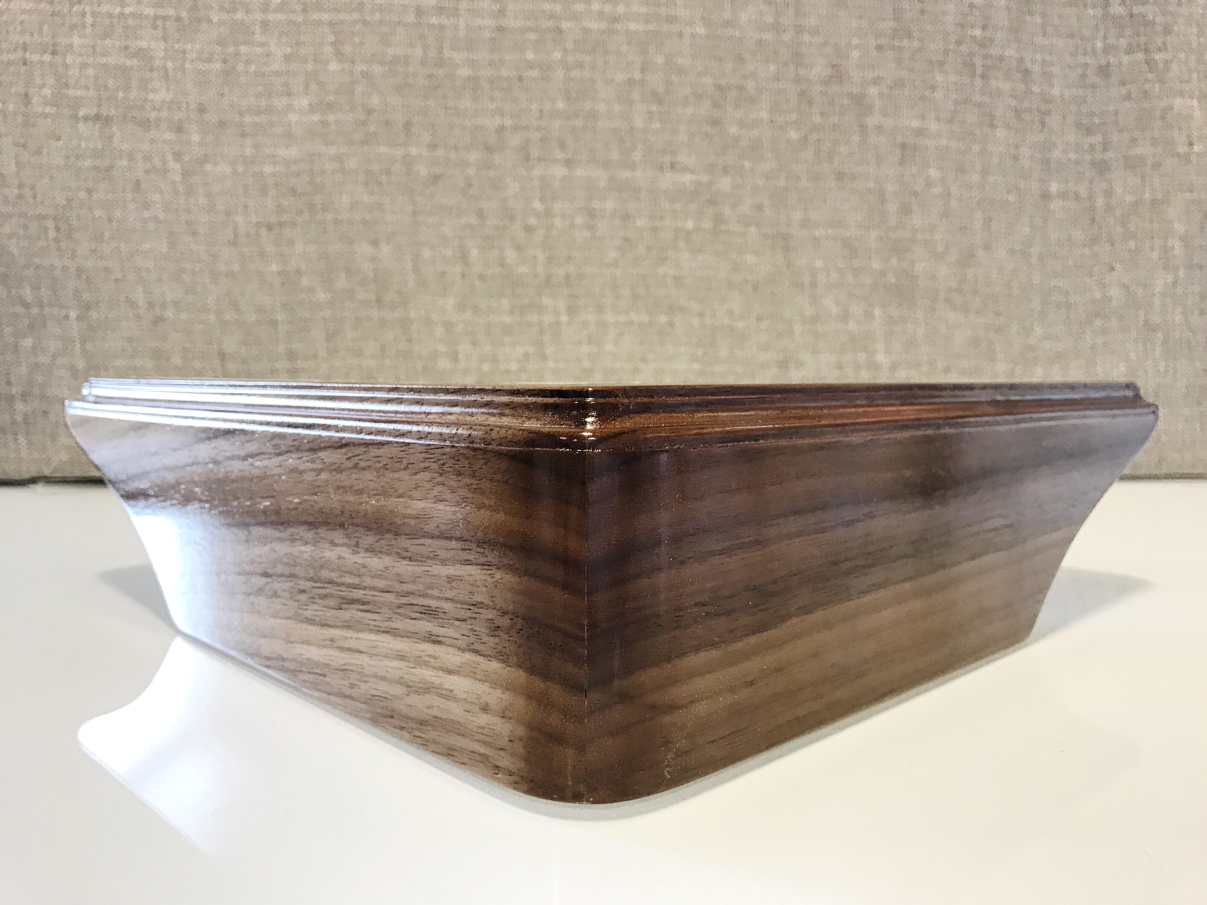 How beautiful is the book-matched walnut on the Joni leg? Can't wait to see it all put together!